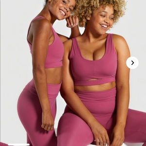 Gymshark x Whitney Sports Bra (Hot Fire Pink)